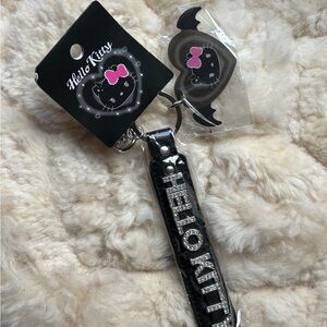 Sanrio Heart Keychain with Black Strap